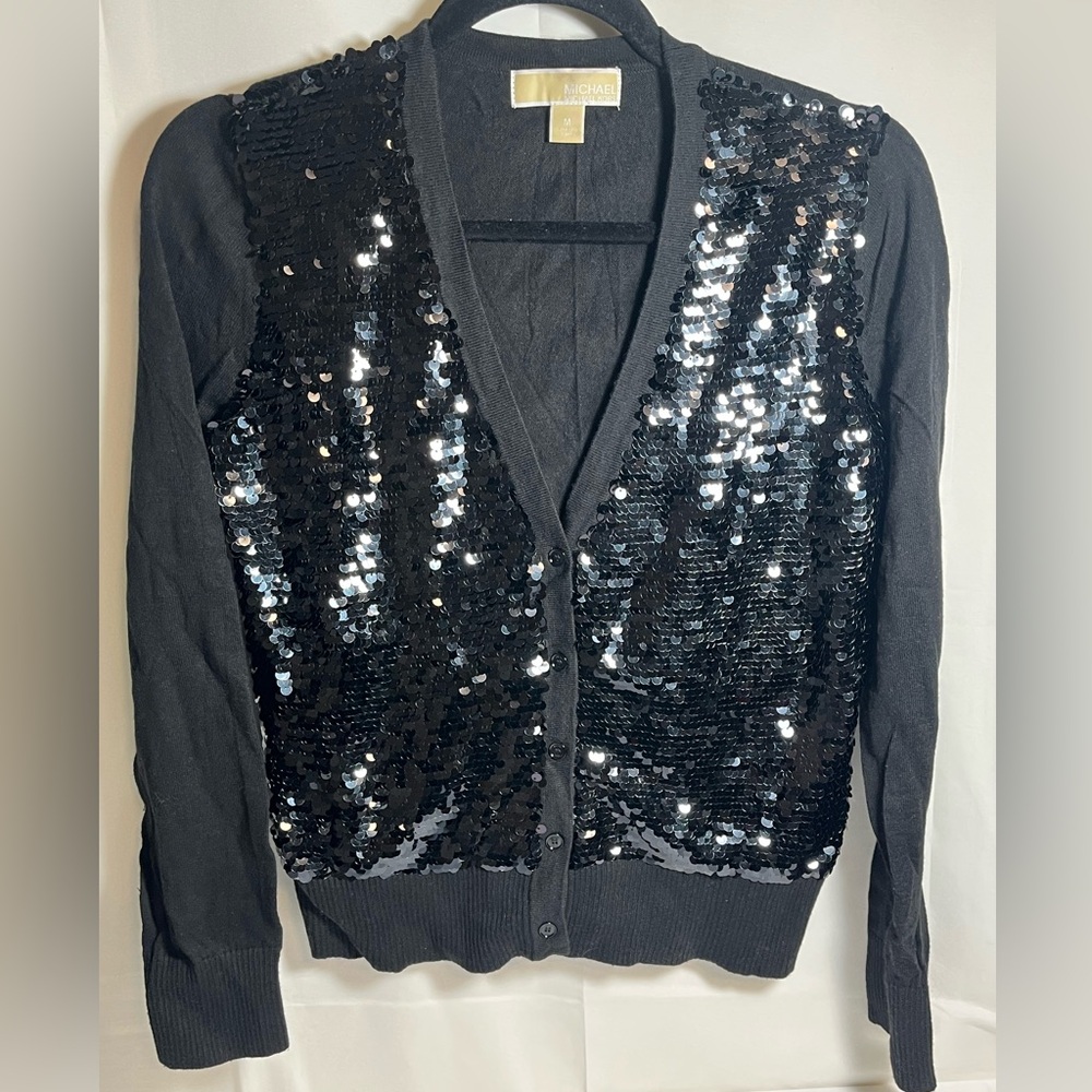 Michael Kors Black Sequin Sweater